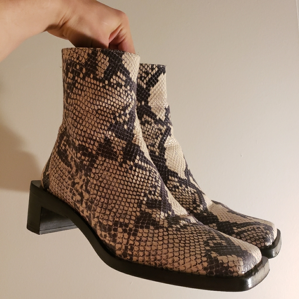 Snakeprint Booties